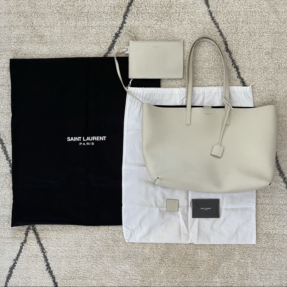 Saint Laurent Calfskin Tote Bag